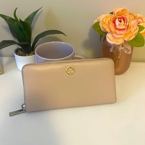 Taupe Kate Spade Continental Wallet